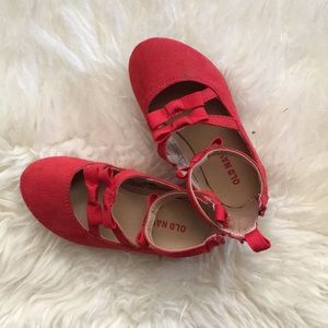 Toddler size 6 red flats